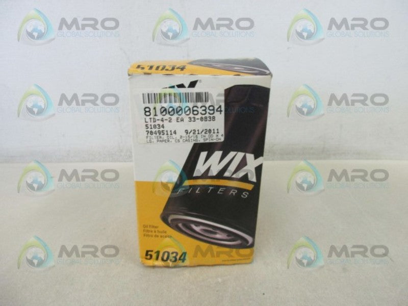 WIX FILTERS 51034 OIL FILTER  NSMP