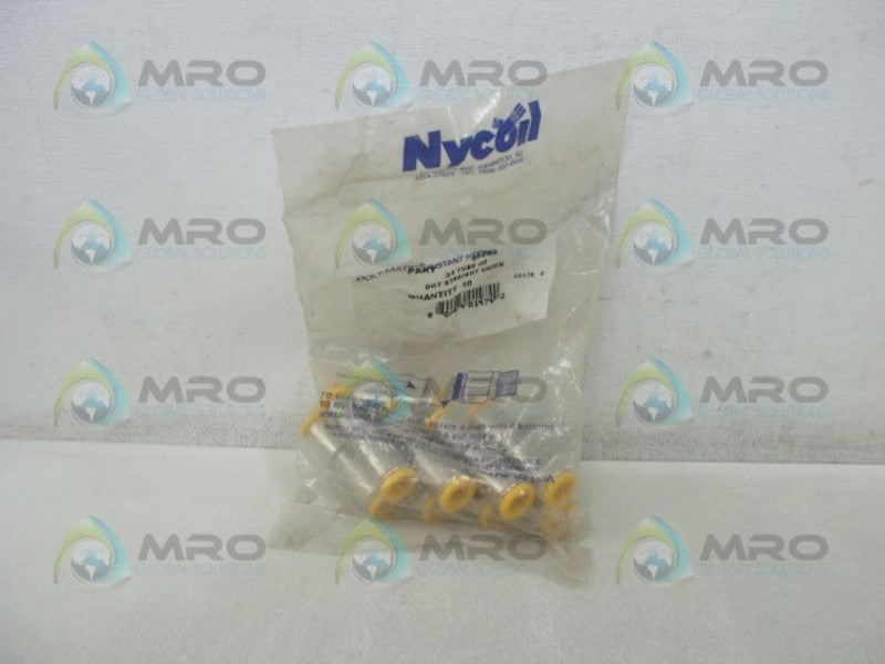 POLY-MATIC 86266 3/8 TUBE DOT STRAIGHT UNION (PKG OF 10) * NEW IN FACTORY BAG *