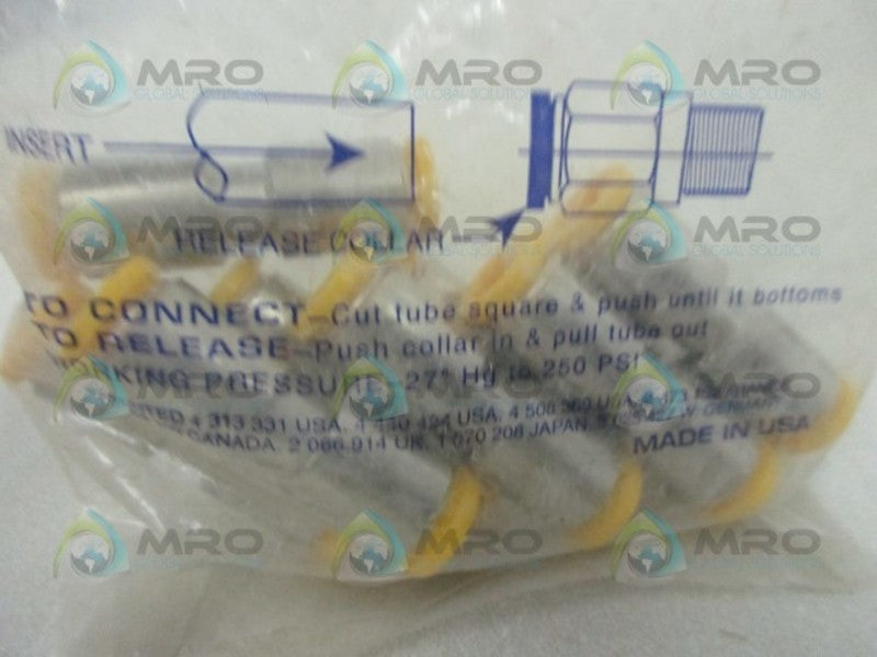 POLY-MATIC 86266 3/8 TUBE DOT STRAIGHT UNION (PKG OF 10) * NEW IN FACTORY BAG *