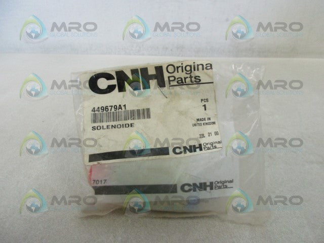 CNH 449679A1 FUEL STOP SHUT OFF SOLENOID * NEW IN FACTORY BAG *