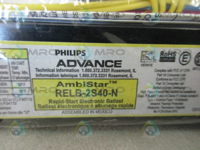 PHILLIPS RELB-2S40-N ELECTRONIC BALLAST * NEW IN ORIGINAL PACKAGE *