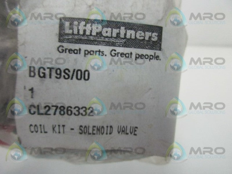 LIFT PARTNERS CL2786332 SOLENOID VALVE COIL KIT * NEW IN FACTORY BAG *
