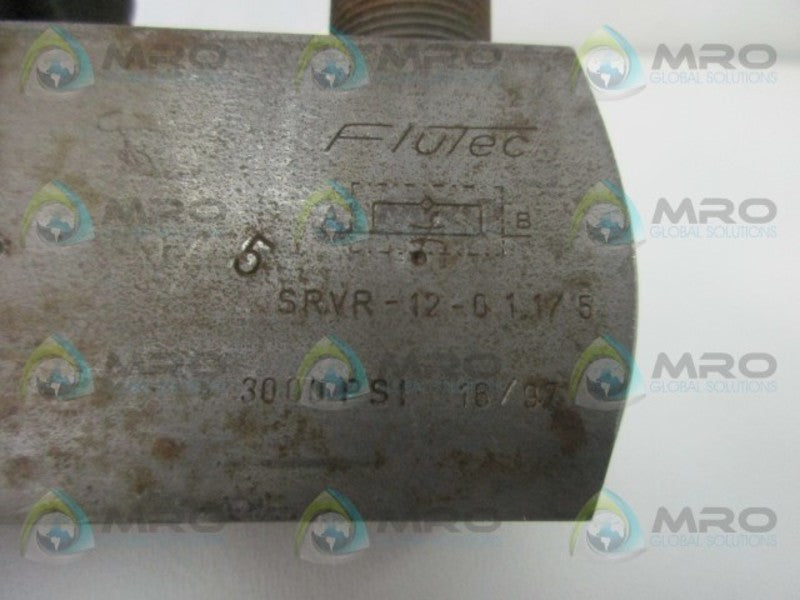 FLUTEC SRVR-12-0 -1.1/5 CONTROL VALVE  UNMP