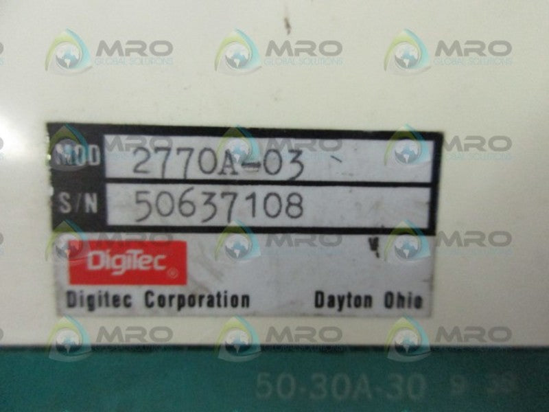 DIGITEC 2770A-03 PANEL METER DC  UNMP