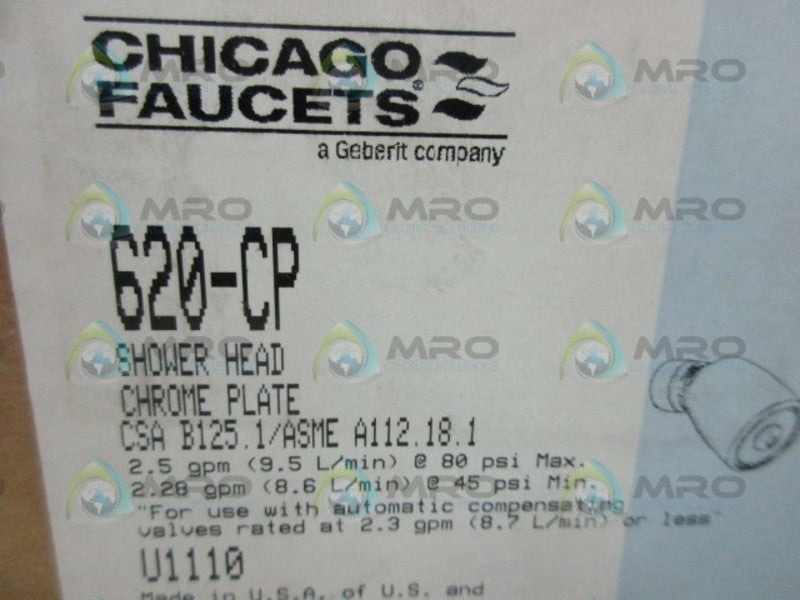 CHICAGO FAUCETS 620-CP SHOWER HEAD * FACTORY SEALED *