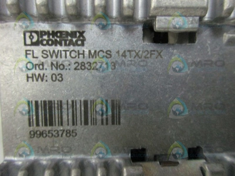PHOENIX CONTACT FLSWITCHMCS14TX/2FX 2832713 ETHERNET SWITCH  UNMP