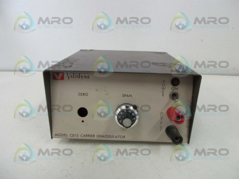 VALIDYNE CD15-1324 CARRIER DEMODULATOR (AS PICTURED)  UNMP