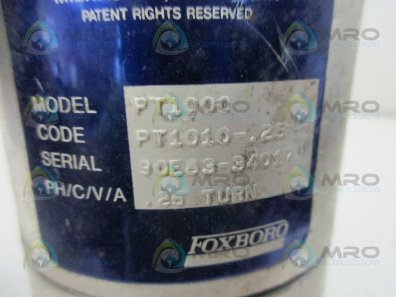 FOXBORO PT1010-.25 PISTON SENSOR  UNMP