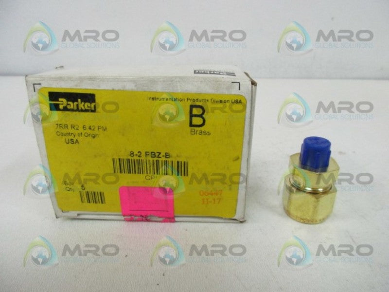 PARKER 8-2-FBZ-B CPI FITTING (BOX OF 5)  NSMP