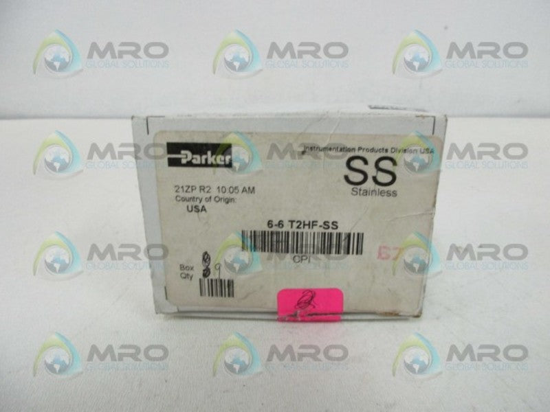 PARKER 6-6-T2HF-SS CPI FITTING (BOX OF 9)  NSMP