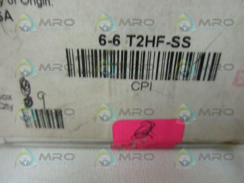 PARKER 6-6-T2HF-SS CPI FITTING (BOX OF 9)  NSMP