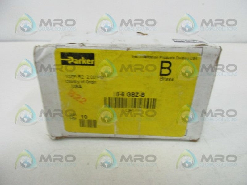 PARKER 8-6-GBZ-B CPI FITTING (BOX OF 10)  NSMP