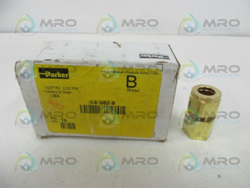 PARKER 8-6-GBZ-B CPI FITTING (BOX OF 10)  NSMP