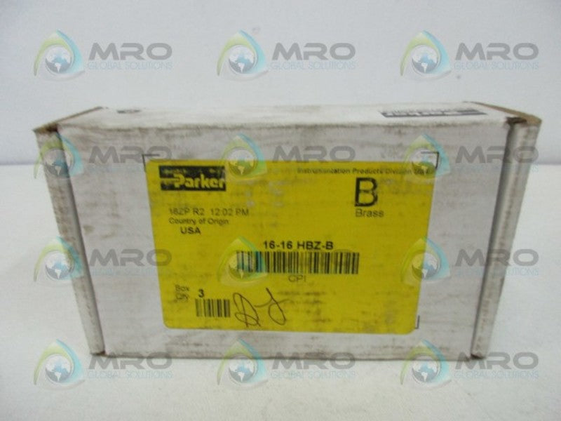 PARKER 16-16-HBZ-B CPI FITTING (BOX OF 3)  NSMP