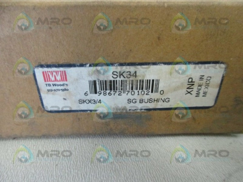 TB WOODS SK34 SK SPLIT TAPER LOCK BUSHING 3/4"  NSMP