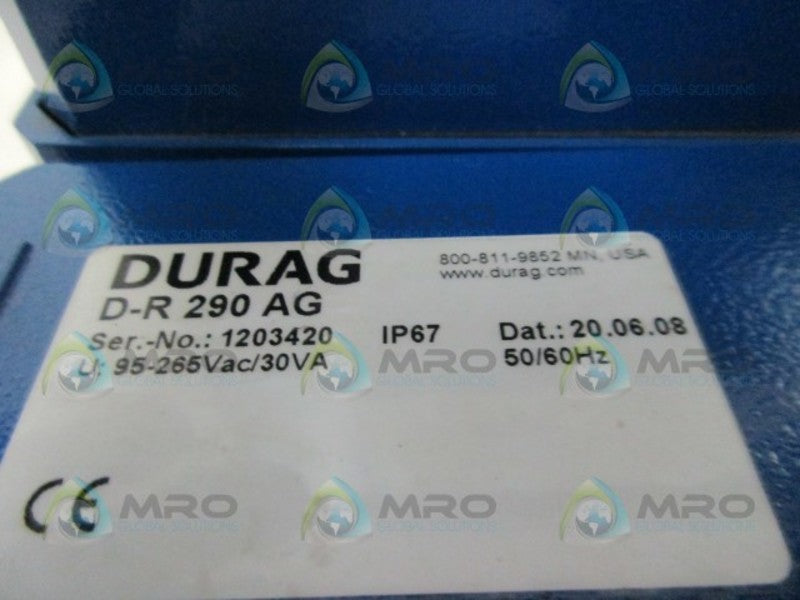 DURAG D-R-290-AG OPACITY MONITOR * NEW NO BOX *