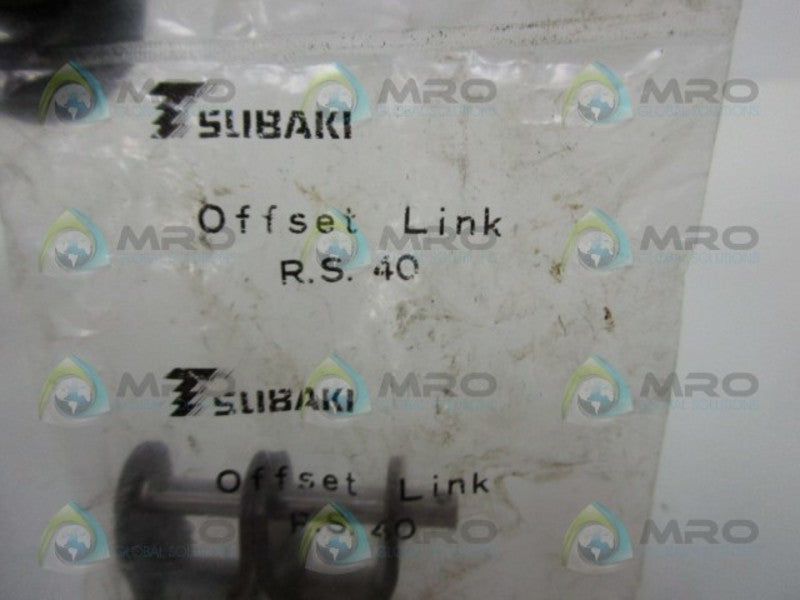 TSUBAKI R.S.40 ROLLER CHAIN OFFSET LINK * NEW IN FACTORY BAG *