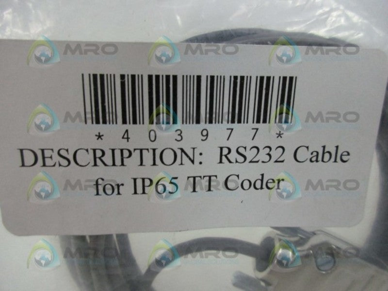 INDUSTRIAL MRO RS232 CABLE FOR IP65 TT CODER * NEW IN BAG *