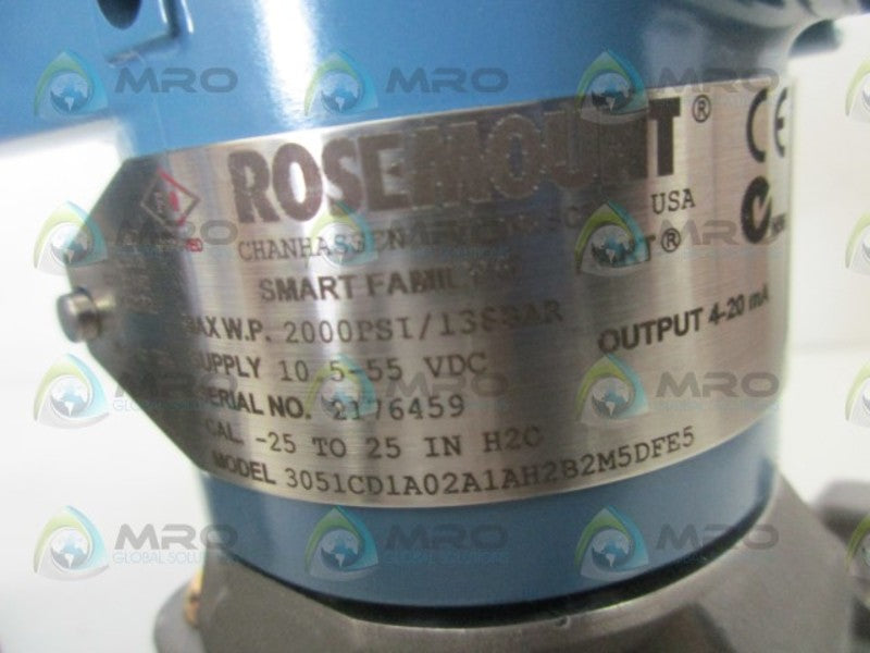 ROSEMOUNT 3051CD1A02A1AH2B2M5DFE5 PRESSURE TRANSMITTER  NSNP