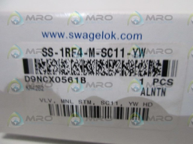 SWAGELOK SS-1RF4-M-SC11-YW VALVE  NSMP