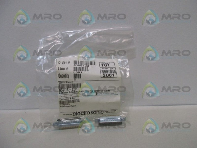 ELECTRO SONIC 059DB-25P (PKG OF 2) NSMP