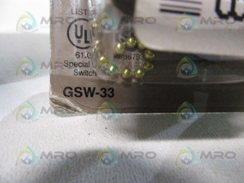 GARDNER BENDER GSW-33 SPEED PULL CHAIN SWITCH  NSMP