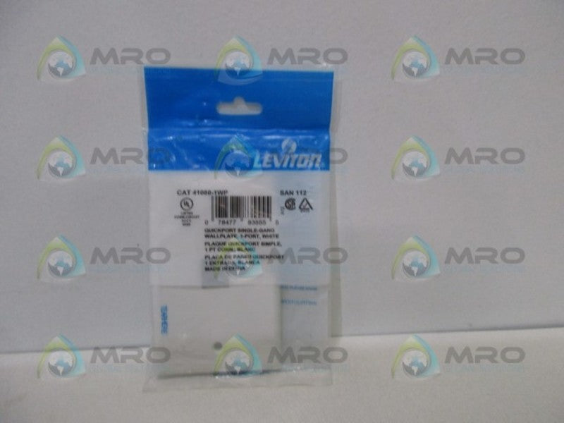 LEVITON 41080-1WP QUICKPORT WALLPLATE SINGLE  NSMP