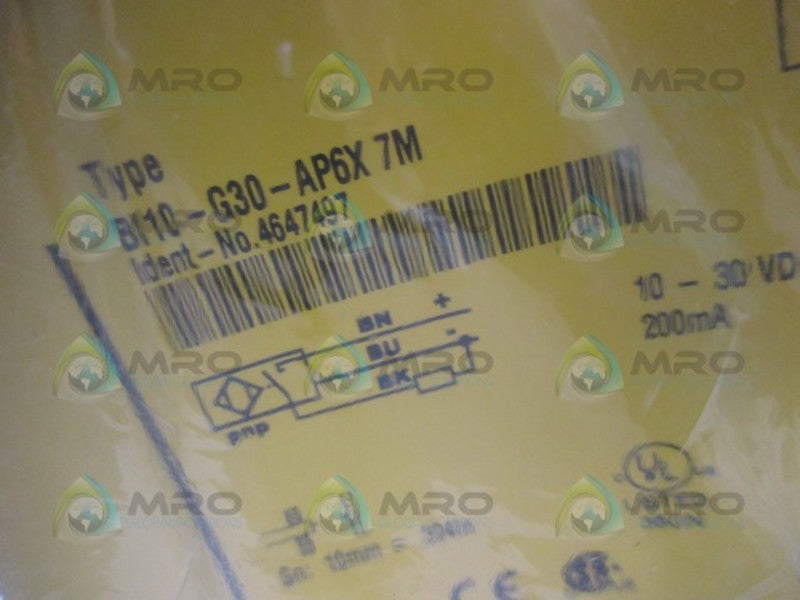 TURCK BI10-G30-AP6X-7M PROXIMITY SENSOR * NEW IN FACTORY BAG *