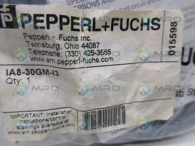 PEPPERL & FUCHS IA8-30GM-I3 INDUCTIVE SENSOR * NEW IN FACTORY BAG *