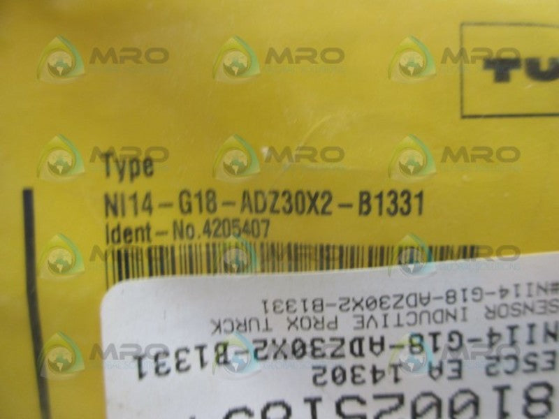 TURCK NI14-G18-ADZ30X2-B1331 PROXIMITY SENSOR SWITCH * NEW IN FACTORY BAG *