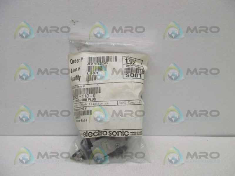 ELECTRO SONIC 27930-110-0 9 PIN D SUB PLUG (AS PICTURED)  NSNP IN BAG