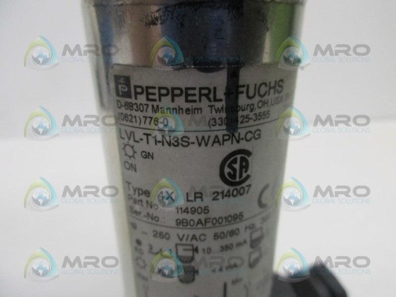 PEPPERL & FUCHS LVL-T1-N3S-WAPN-CG LIQUID LEVEL SENSOR  UNMP