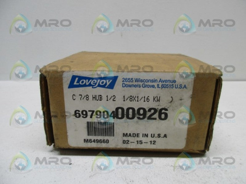 LOVEJOY 697904-00926 C 7/8 HUB 1/2  NSMP