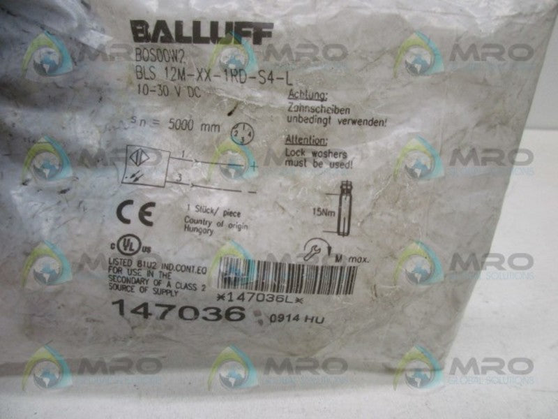 BALLUFF BLS12M-XX-1RD-S4-L PHOTOELECTRIC SENSOR * NEW IN FACTORY BAG *