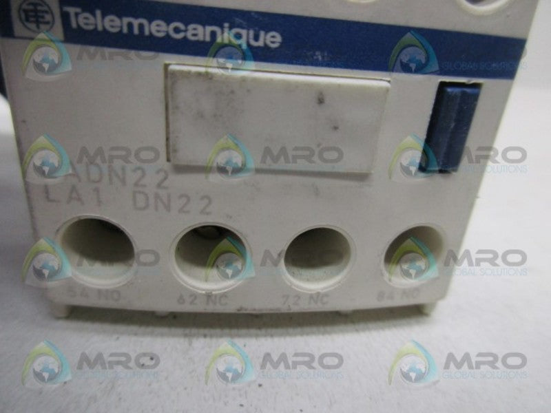 TELEMECANIQUE LADN22 CONTACTOR AUXILIARY CONTACT BLOCK  UNMP