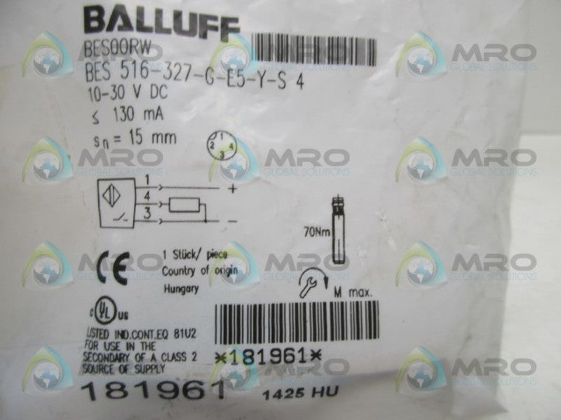 BALLUFF BES-516-327-G-E5-Y-S4 INDUCTIVE SENSOR  NSMP