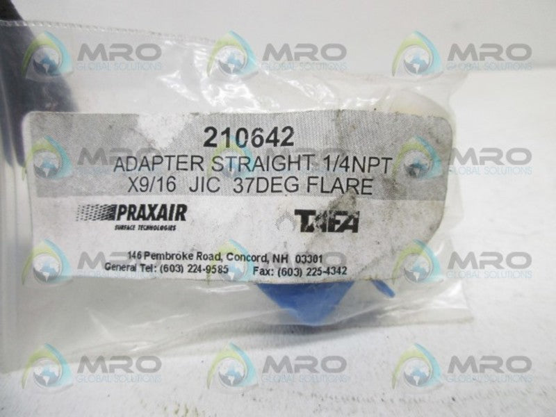 PRAXAIR 210642 STRAIGHT ADAPTER  NSNP IN BAG