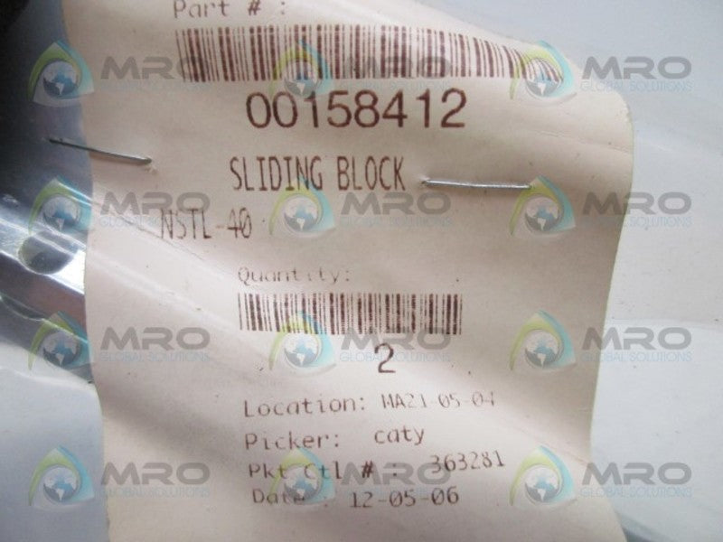 FESTO ELECTRIC NSTL-40 SLIDING BLOCK (PK OF 2)  NSNP IN BAG