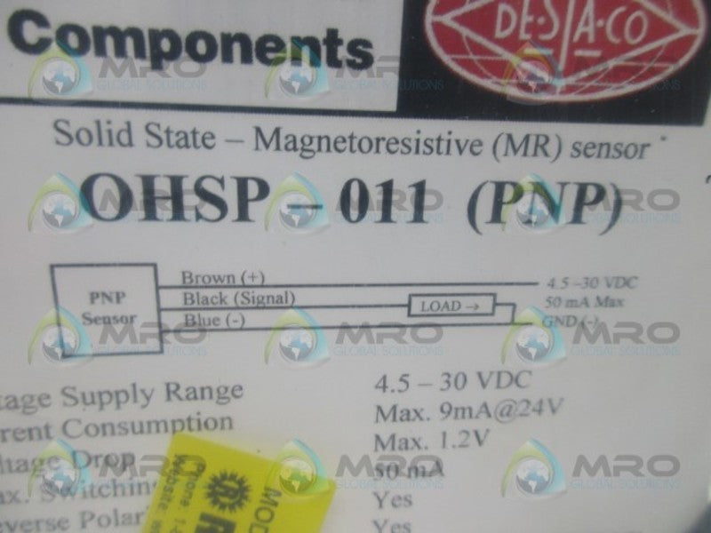 DESTACO OHSP-011 SENSOR MAGNETO RESISTIVE SOLID STATE * NEW IN FACTORY BAG *
