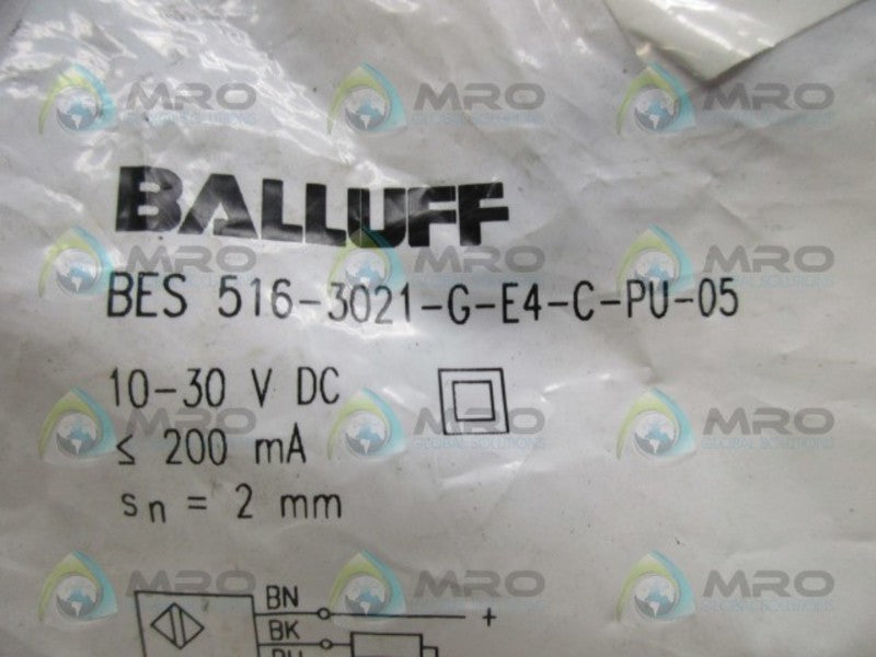 BALLUFF BES516-3021-G-E4C-PU-05 INDUCTIVE SENSOR * NEW IN FACTORY BAG *