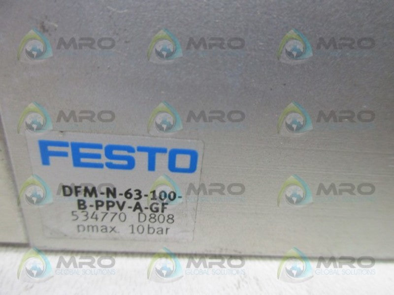 FESTO DFM-N-63-100-B-PPV-A-GF GUIDED CYLINDER  UNMP
