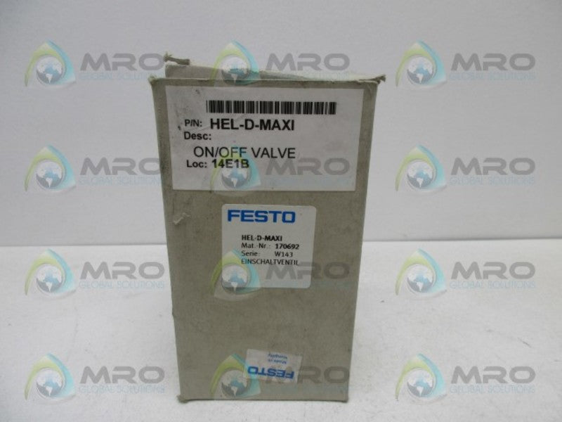 FESTO HEL-D-MAXI ON/OFF VALVE  NSMP