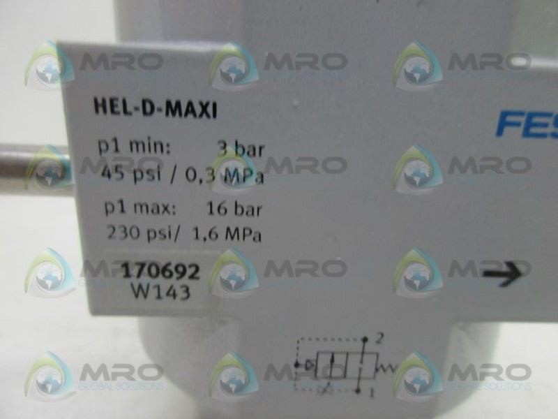 FESTO HEL-D-MAXI ON/OFF VALVE  NSMP