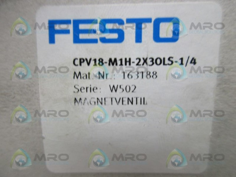 FESTO CPV18-M1H-2X3-OLS-1/4 SOLENOID VALVE  NSMP