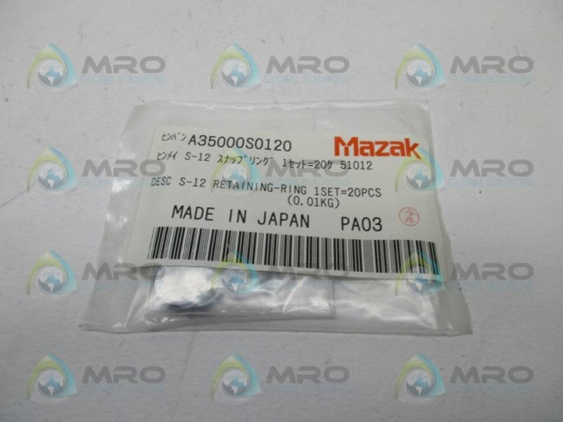 MAZAK A35000S0120 RETAINING RING (PK OF 20)  NSMP