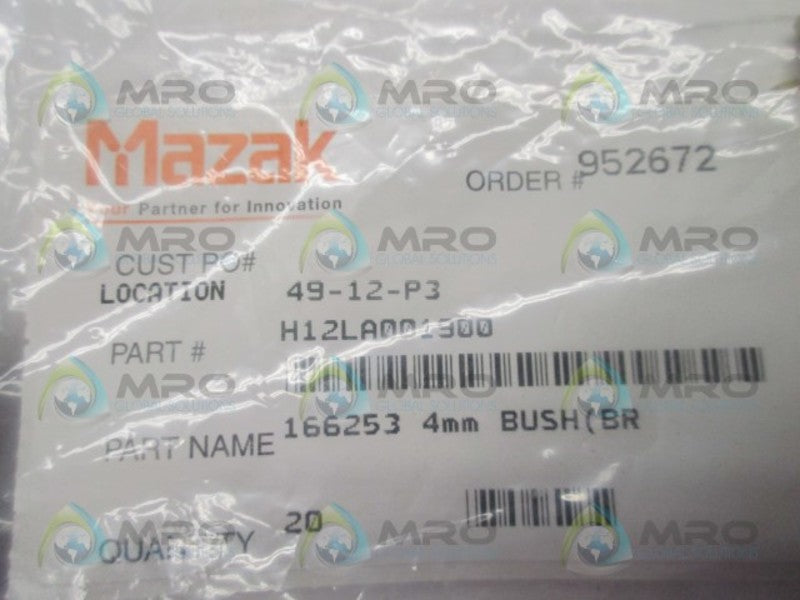 MAZAK H12LA001900 BUSH (PK OF 20)  NSMP