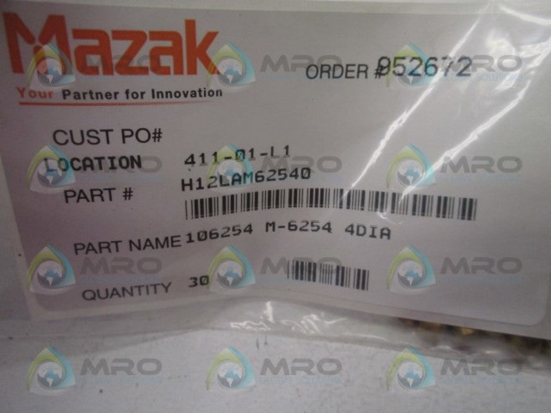 MAZAK H12LAM62540 SPACER (PK OF 30)  NSMP