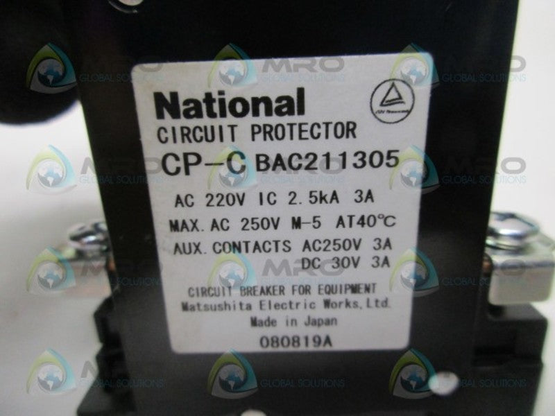 PANASONIC BAC211305 CIRCUIT PROTECTOR  NSMP