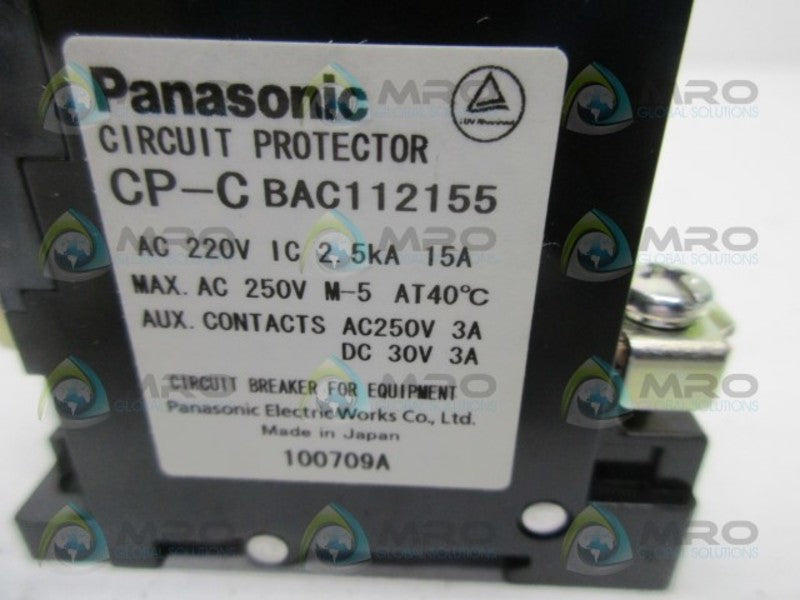 PANASONIC BAC112155 CIRCUIT PROTECTOR  NSMP