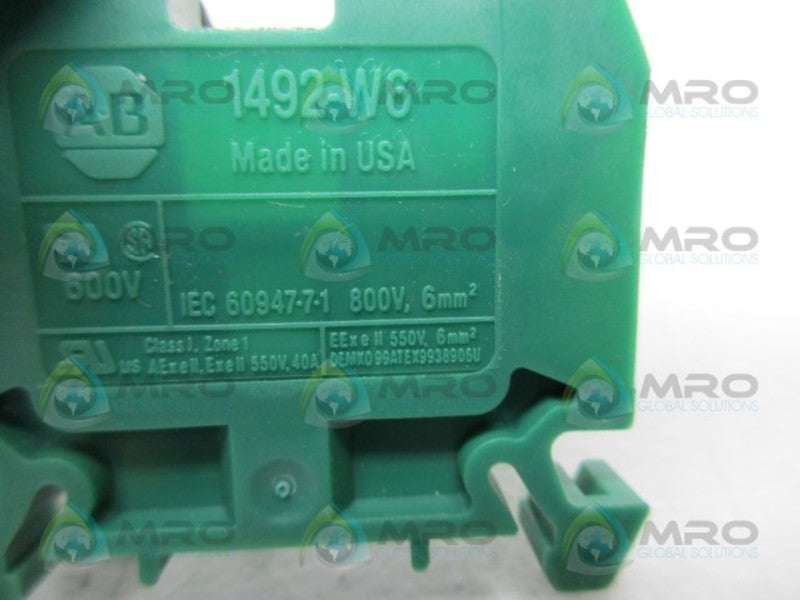 ALLEN BRADLEY 1492-W6 TERMINAL BLOCK  UNMP